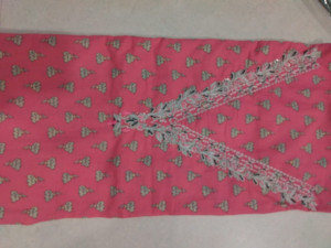 Cotton suit V neck