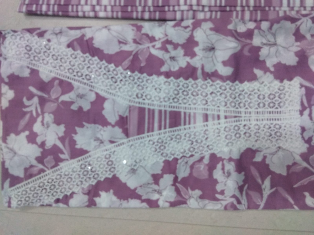 Cotton suit V neck