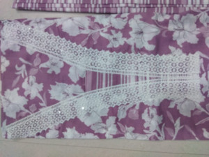 Cotton suit V neck